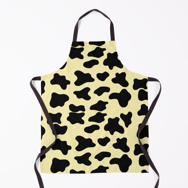 Item preview, cow animal print pattern black and light yellow designed and sold by Ella's  Doodles And Designs.