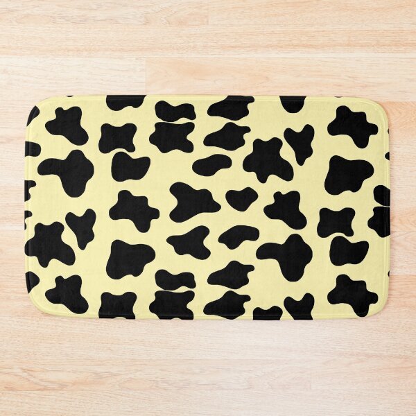 Item preview, cow animal print pattern black and light yellow designed and sold by Ella's  Doodles And Designs.
