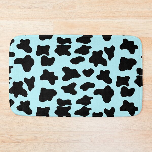 Item preview, cow animal print pattern black and light teal designed and sold by Ella's  Doodles And Designs.