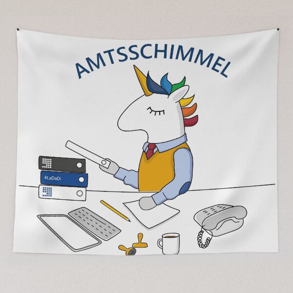 Item preview, old school office unicorn designed and sold by LaDaDi.