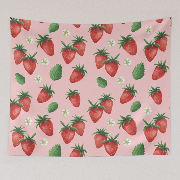 Item preview, Strawberries in pink designed and sold by Linda Gregor.