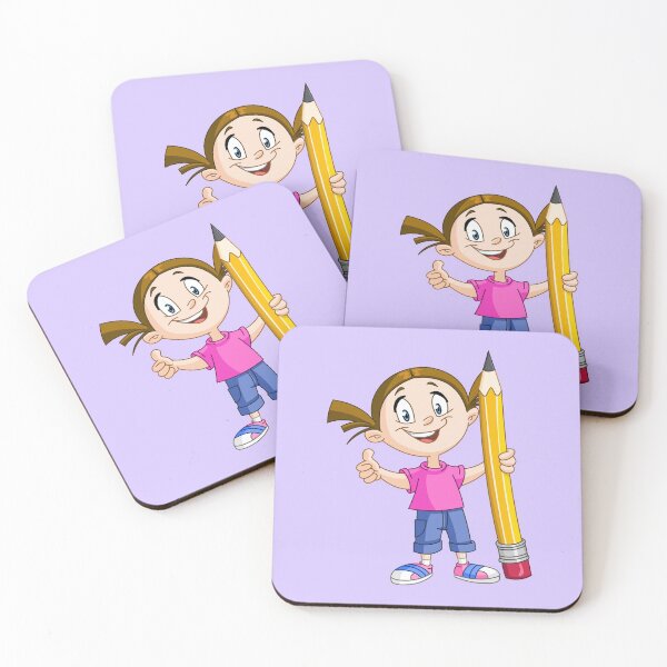 Item preview, Girl Holding Big Pencil designed and sold by Yael Weiss.