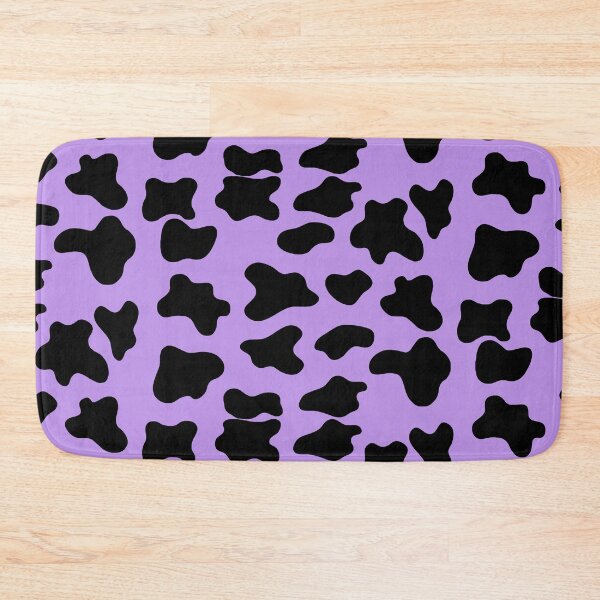 Item preview, cow animal print pattern black and light purple designed and sold by Ella's  Doodles And Designs.