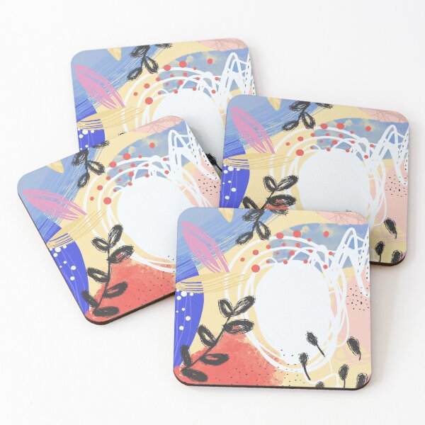 Item preview, Abstract painting with leaves  designed and sold by Theangeldesign.