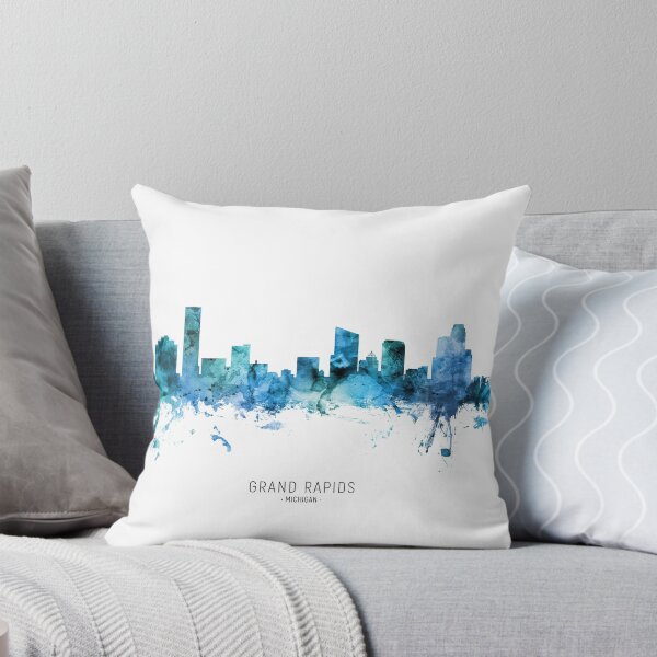 Aperçu de l'œuvre Grand Rapids Michigan Skyline créée et vendue par ArtPrints.