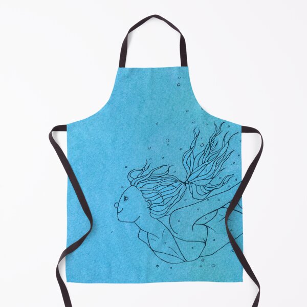 Item preview, Natula & Water - girl diving into blue / aquamarine water, simple illustration designed and sold by Natasha Kolton.