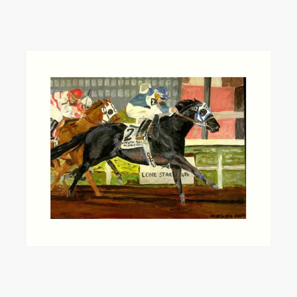 Aperçu de l'œuvre Portrait de cheval Quarter Horse Racing créée et vendue par Oldetimemercan.