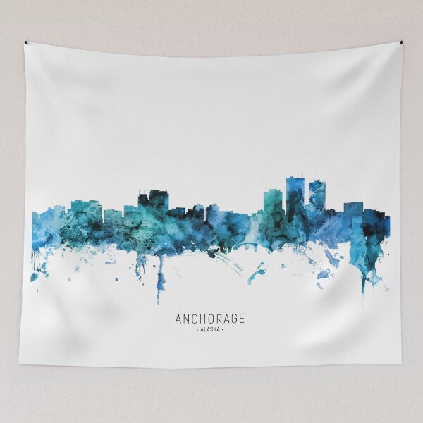 Item preview, Anchorage Alaska Skyline designed and sold by ArtPrints.