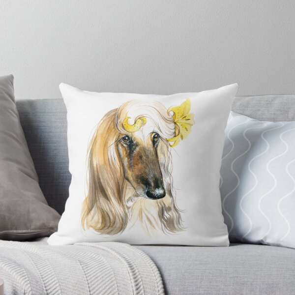 Item preview, portrait of afghan hound zodiac style Virgo designed and sold by TinaPolyak.