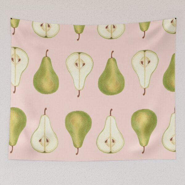 Item preview, Pears pattern with pink designed and sold by Linda Gregor.