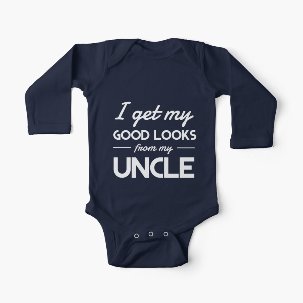 My Uncle will teach me the cool stuff Baby Vest  Babygrow New Uncle Gift 