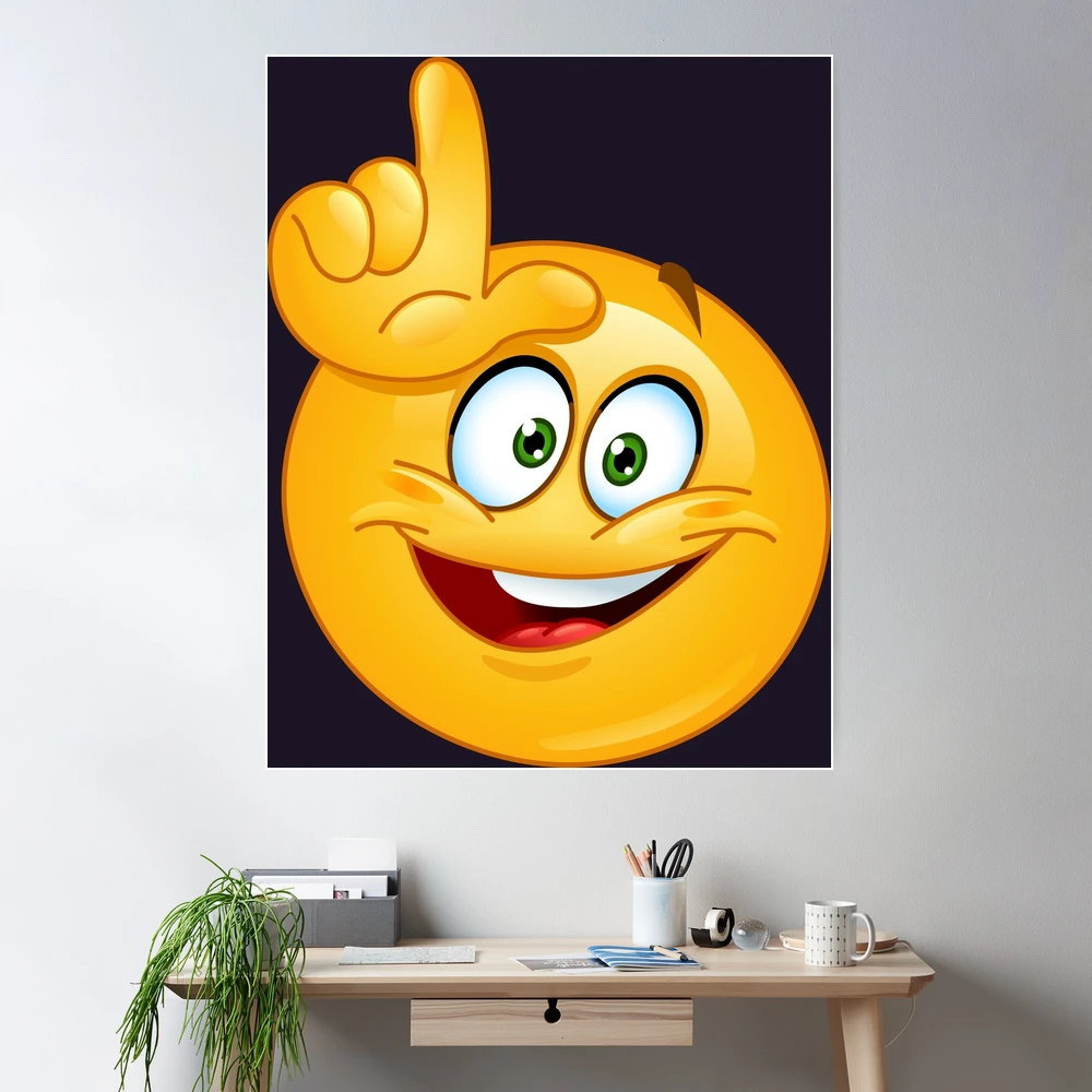 Cartoon Yellow Smiley Face Emoji Emoticon Surrendering in Fear Posters, Art  Prints by - Interior Wall Decor #1413892