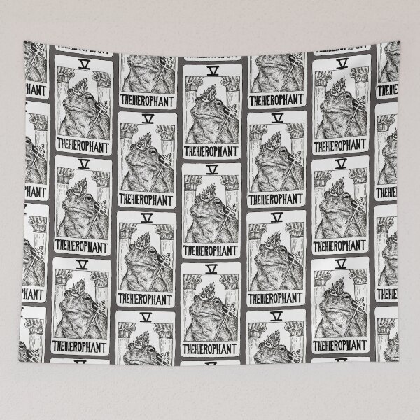 Item preview, The Hierophant Frog Tarot designed and sold by alfs-world.