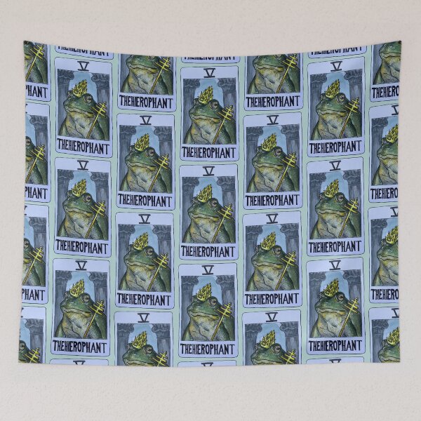 Item preview, The Hierophant Frog Tarot (Colour) designed and sold by alfs-world.