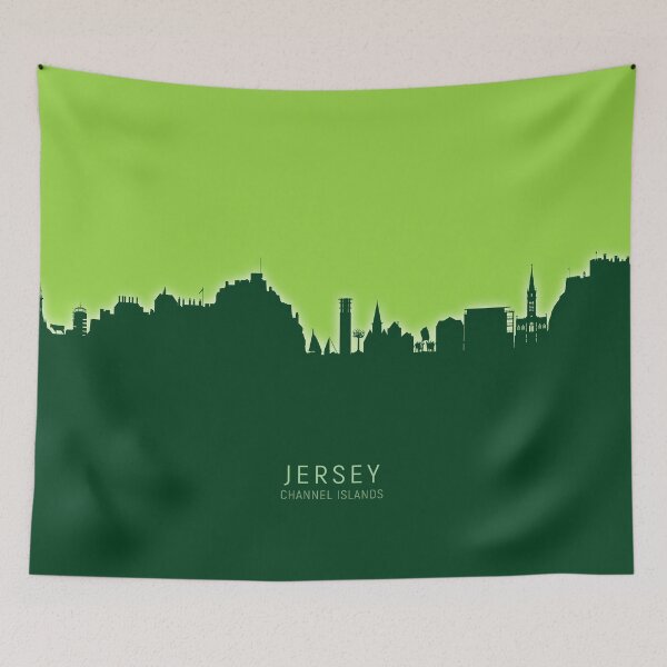 Item preview, Jersey Channel Islands Skyline designed and sold by ArtPrints.