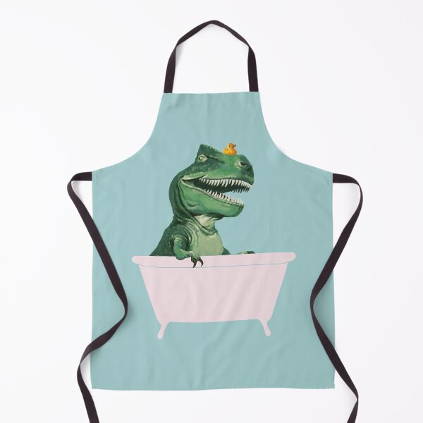 Item preview, Playful T-Rex in Bathtub in Green designed and sold by bignosework.