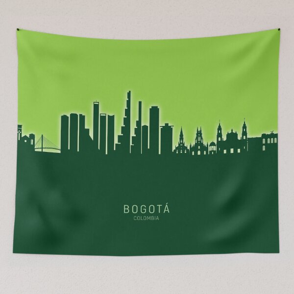 Aperçu de l'œuvre Bogotá Colombia Skyline créée et vendue par ArtPrints.