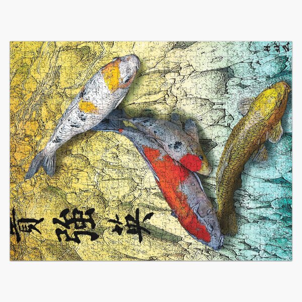 Puzzles Honneur Force Courage Carpes Koi Puzzle
