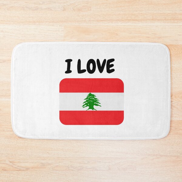 Item preview, I Love Lebanon with flag designed and sold by simplysharon.