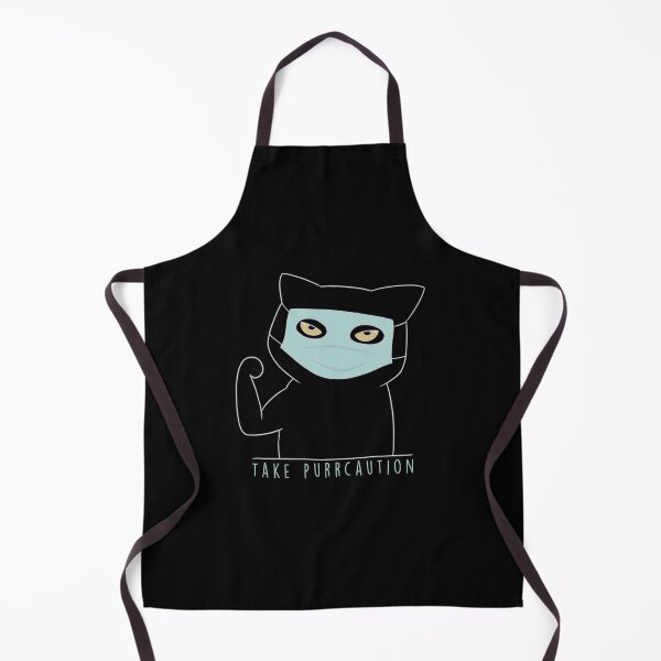 Item preview, Funny Take Purrcaution Cat Wearing Face Mask designed and sold by Think-Kitten.