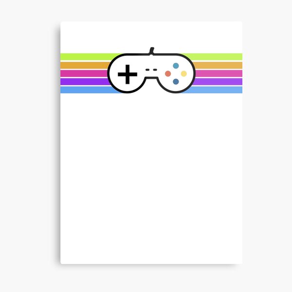 retro controller video games Metal Print