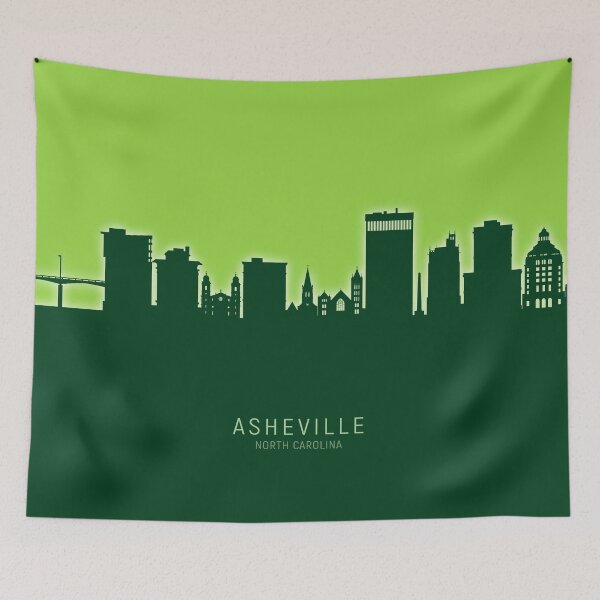 Item preview, Asheville North Carolina Skyline designed and sold by ArtPrints.