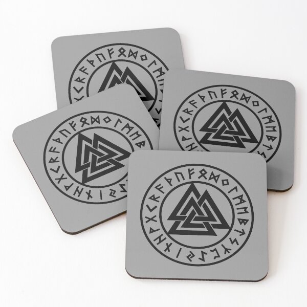 Item preview, Valknut, Odin, Wotans Knot, Futhark Runes, Hrungnir Heart designed and sold by nitty-gritty.