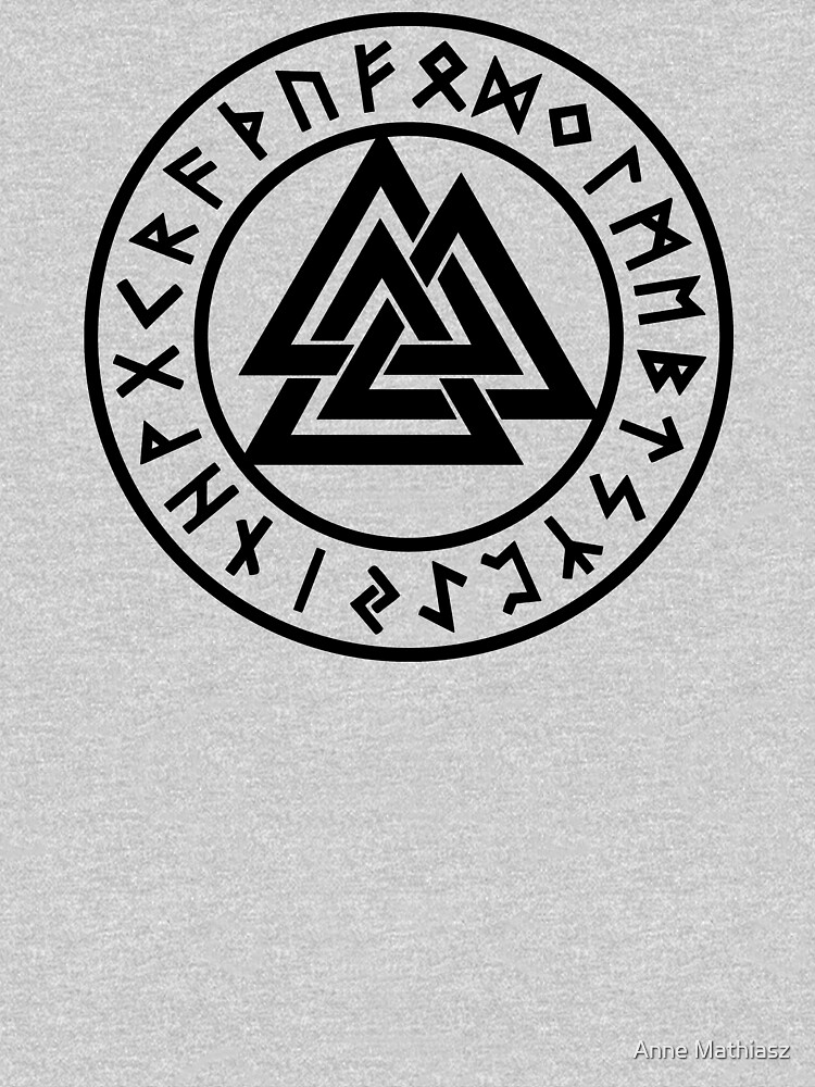 Valknut, Odin, Wotans Knot, Futhark Runes, Hrungnir heart by nitty-gritty