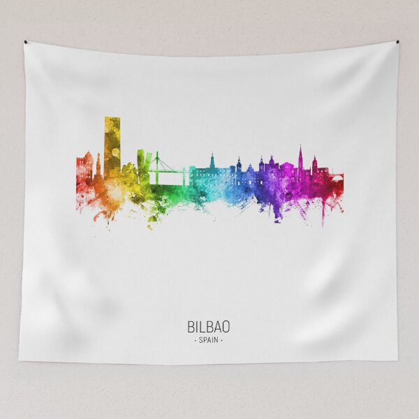 Item preview, Bilbao Spain Skyline designed and sold by ArtPrints.