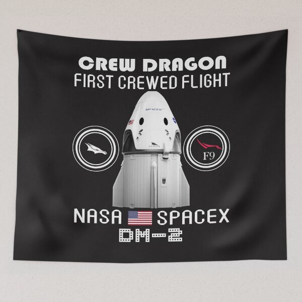 Item preview, Crew Dragon First Crewed Flight Nasa Spacex Great Gift for Men Women designed and sold by iamspiner.