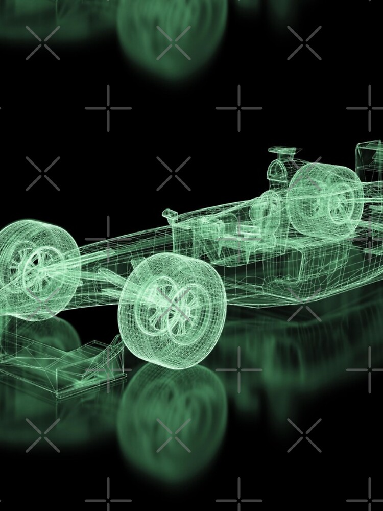 Thumbnail 4 of 4, iPhone Case, F1 Formula One Racing Car Blueprint designed and sold by TopplundDesigns.