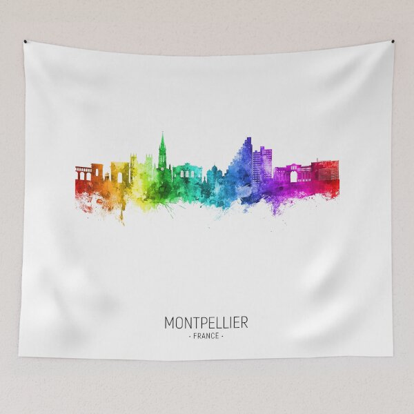 Item preview, Montpellier France Skyline designed and sold by ArtPrints.