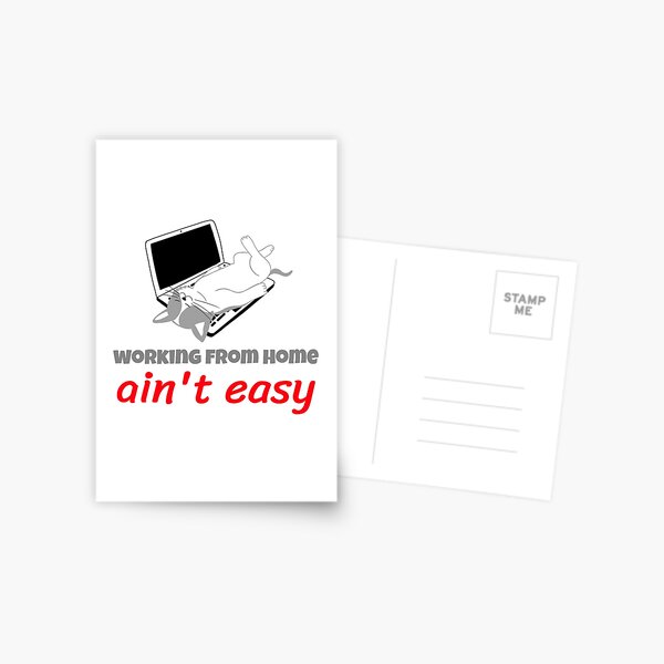 Work From Home Gifts Men Home Office Gifts Self Employed Postcard for Sale  by DSWShirts