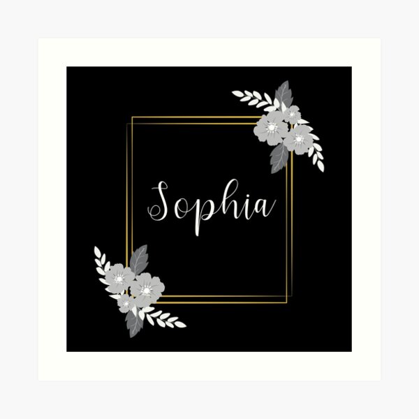 Sophia Name Art Prints Redbubble