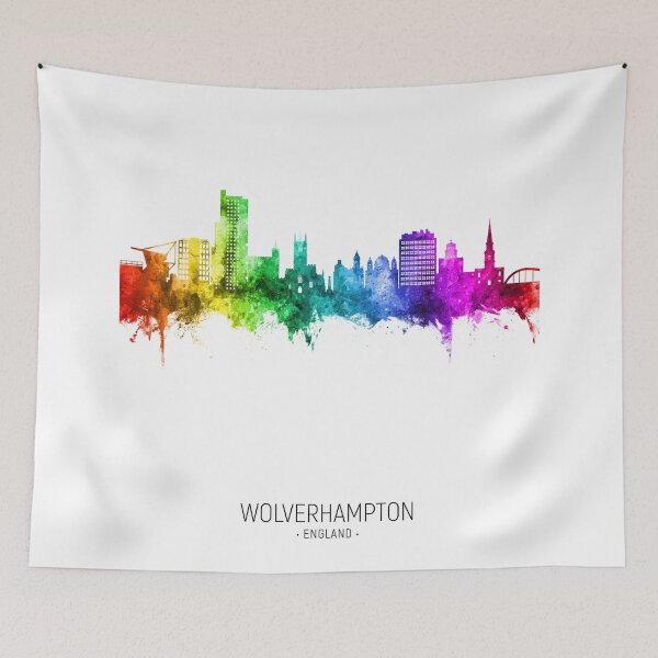 Item preview, Wolverhampton England Skyline designed and sold by ArtPrints.