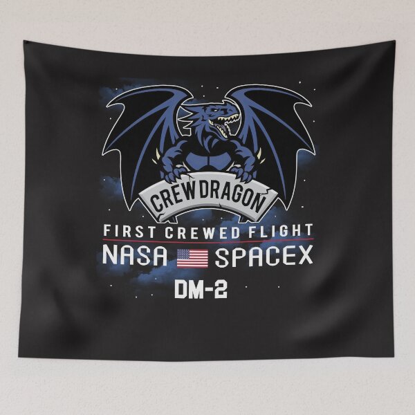 Item preview, Crew Dragon First Crewed Flight Nasa Spacex DM-2 Great Gift for Men Women designed and sold by iamspiner.