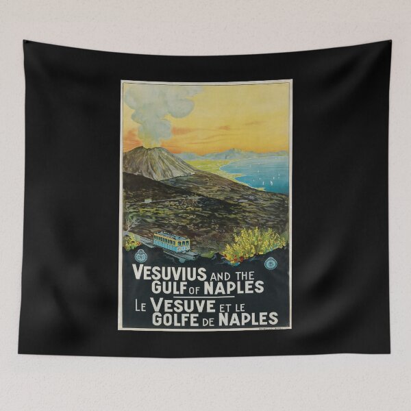 Item preview, ENIT Vesuvius and the Gulf of Naples retro poster designed and sold by CorasPosters.