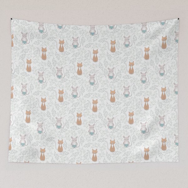 Item preview, Kids cats and mouses pattern designed and sold by anna0711.