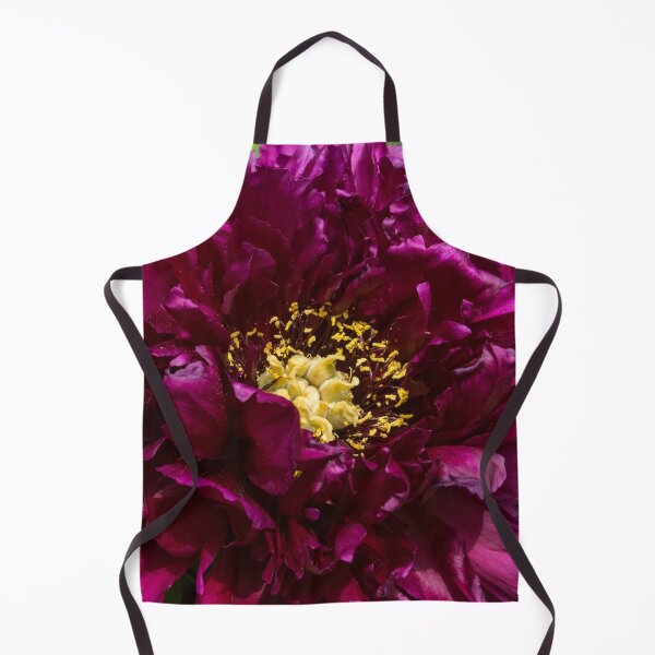 Item preview, Carmine Colored Ruffles and Gold Dust - Showy Tree Peony Bloom designed and sold by Georgia Mizuleva.