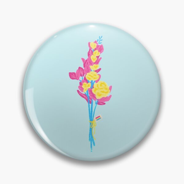 Item preview, Pansexual flag colored flowers designed and sold by rainbowdaisies.