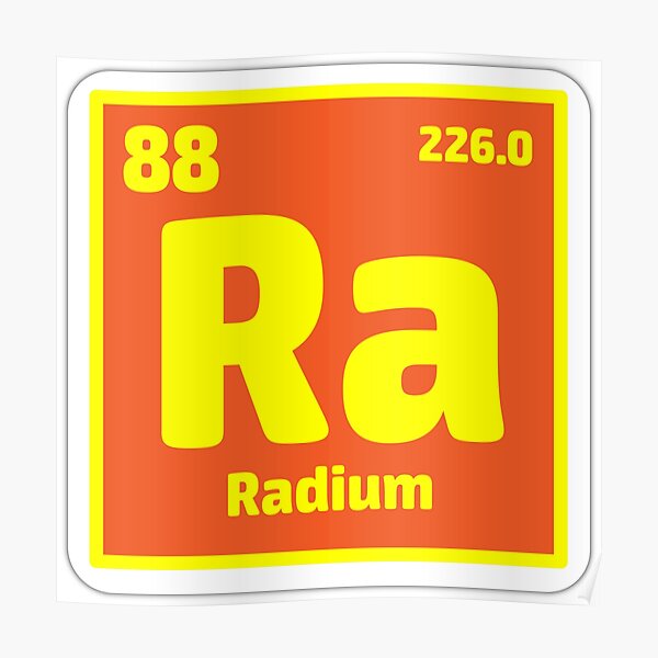 "Element Radium Sticker" Poster for Sale by FinnicusMertens Redbubble