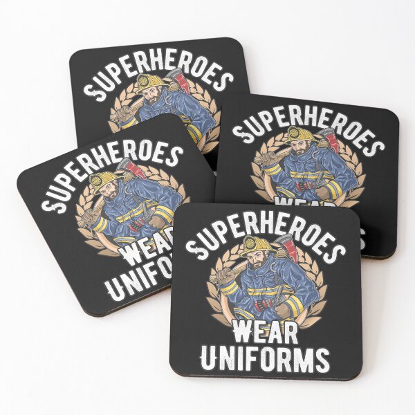 Item preview, Superheroes wear firefighter uniforms designed and sold by Cutebutfunny.