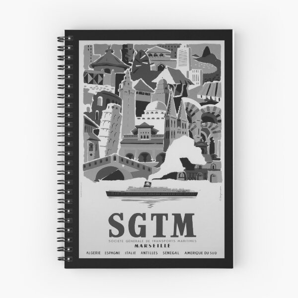 Item preview, Sgtm Marseille Noire retro poster designed and sold by CorasPosters.