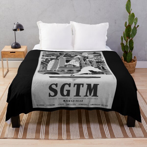 Item preview, Sgtm Marseille Noire retro poster designed and sold by CorasPosters.