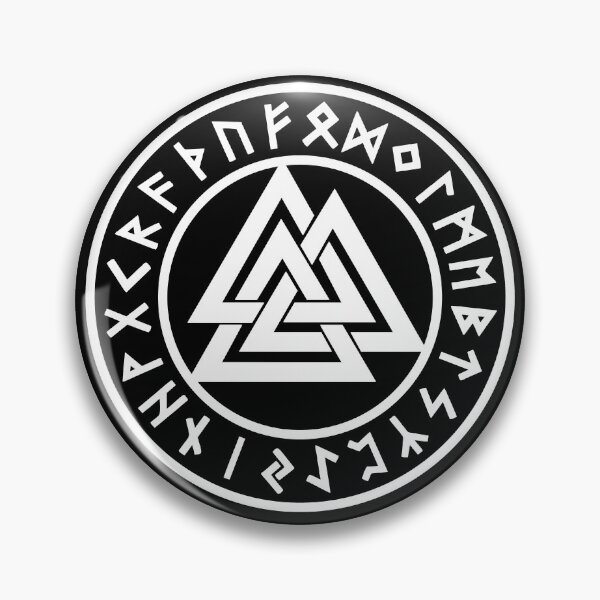 Item preview, Valknut, Odin, Wotans Knot, Futhark Runes, Hrungnir heart designed and sold by nitty-gritty.