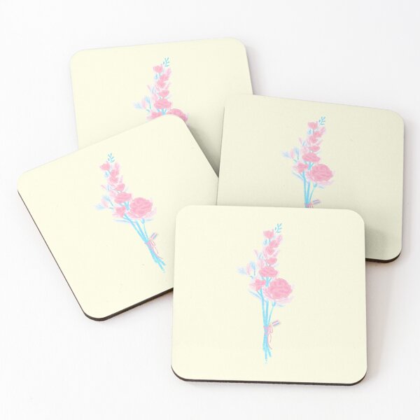 Item preview, Transgender flag colored flowers designed and sold by rainbowdaisies.