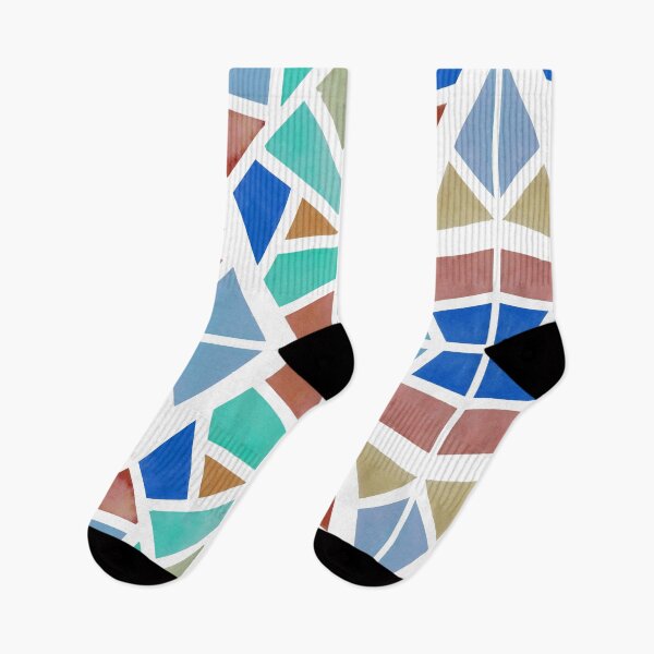 Item preview, Watercolor & Guache Geometric Shapes in Cool Colors designed and sold by Annie Grace Aguila.