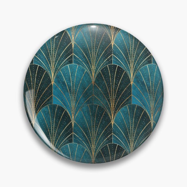 Item preview, Art Deco Waterfalls // Textured Teal designed and sold by The Wellington Boot.