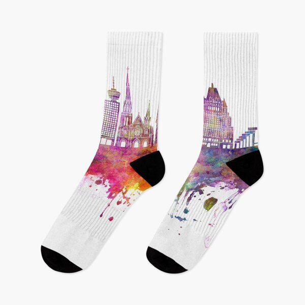 Item preview, Vancouver V2 skyline watercolor background designed and sold by paulrommer.