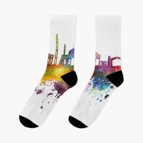 Item preview, Quetta  skyline in watercolor background designed and sold by paulrommer.